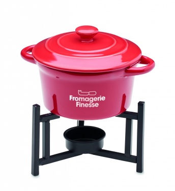 Logo trade promotional merchandise image of: Ceramic fondue set 300 ml