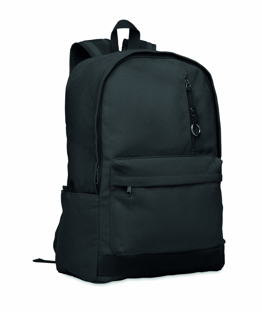 Logo trade promotional gift photo of: A 15-inch laptop backpack made of recycled pre-consumer cotton with customizable printing