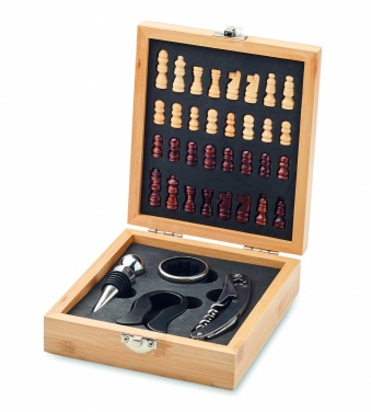 Logo trade promotional gifts picture of: Chess board wine set