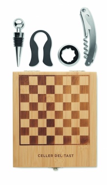 Logo trade promotional merchandise image of: Chess board wine set