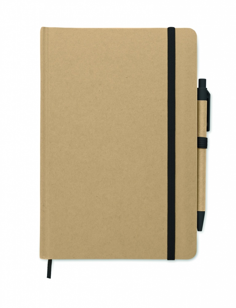 Logo trade promotional merchandise photo of: A5 notebook in recycled carton