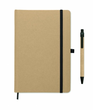 Logo trade promotional merchandise picture of: Caratil A5 notebook in recycled carton