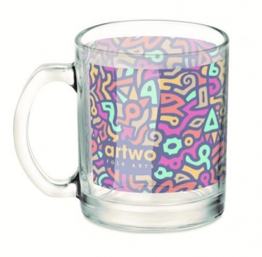 Logo trade business gifts image of: Glass sublimation mug 300ml