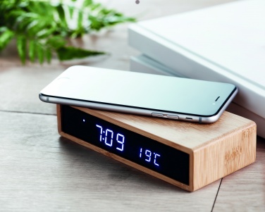 Logotrade corporate gift picture of: Wireless charger in bamboo 5W