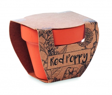 Logo trade promotional merchandise image of: Terracotta pot 'poppy'