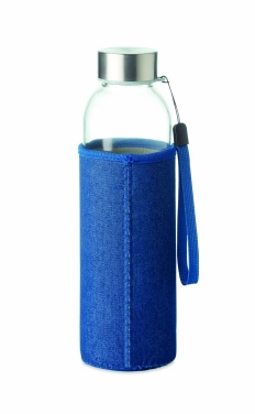 Logo trade promotional products image of: Glass bottle in pouch 500 ml