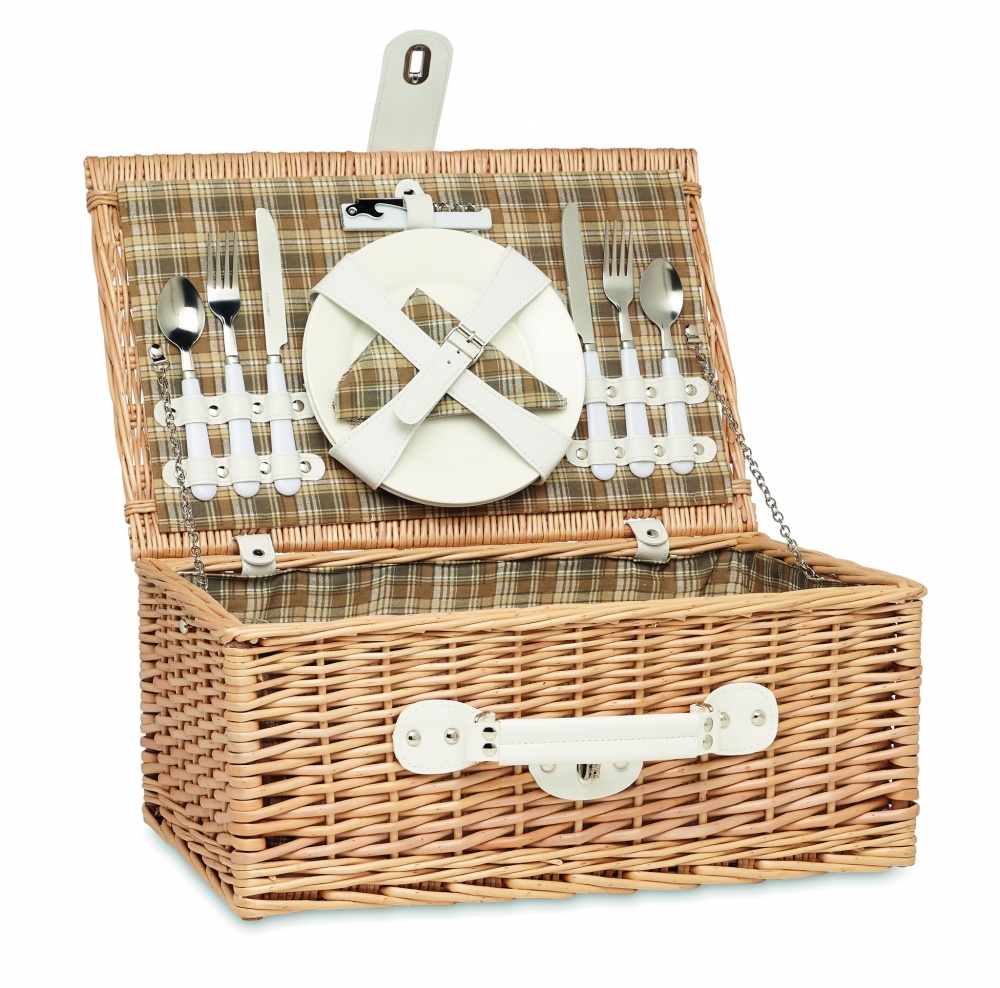 Logotrade promotional gifts photo of: Wicker picnic basket 2 people