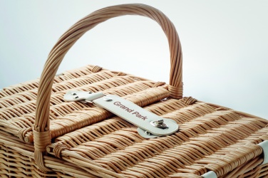 Logotrade promotional products photo of: Wicker picnic basket 4 people