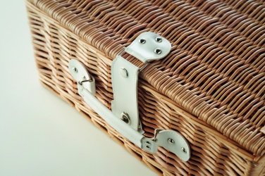 Logo trade promotional products image of: Wicker picnic basket 4 people