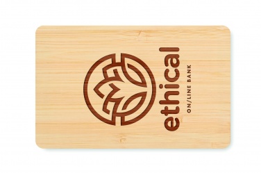 Logo trade promotional giveaways picture of: RFID card in bamboo material