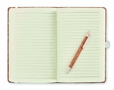 Logo trade promotional items picture of: A5 cork notebook with pen