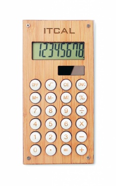 Logo trade promotional items image of: 8 digit bamboo calculator