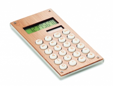 Logotrade promotional gift picture of: 8 digit bamboo calculator