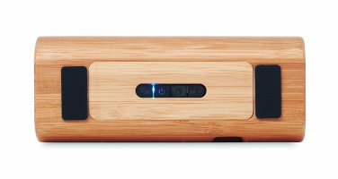 Logo trade business gifts image of: Wireless bamboo speaker 2x5W