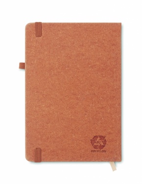 Logo trade business gifts image of: Recycled Leather A5 notebook