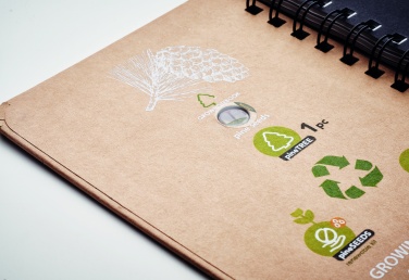 Logotrade promotional product picture of: A5 Pine tree GROWNOTEBOOK™