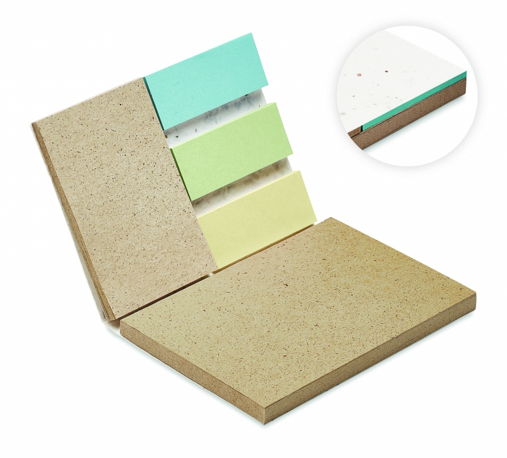 Logo trade advertising product photo of: Grass/seed paper memo pad