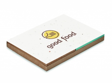 Logo trade promotional products image of: Grass/seed paper memo pad