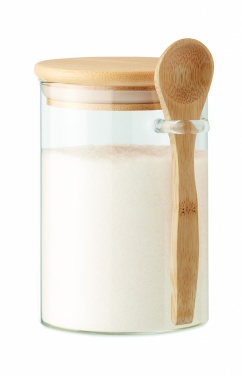 Logotrade advertising product image of: Glass jar with spoon 600 ml