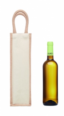 Logo trade promotional gifts picture of: Jute wine bag for one bottle