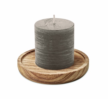 Logotrade business gift image of: Candle on round wooden base