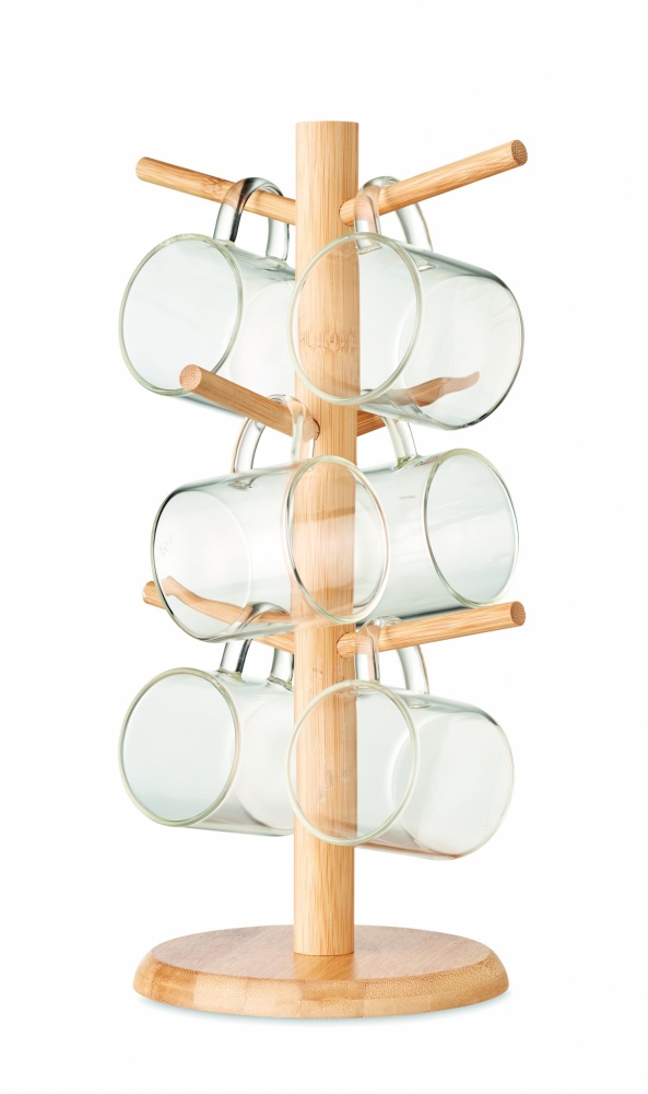 Logo trade promotional gifts picture of: Bamboo cup set holder