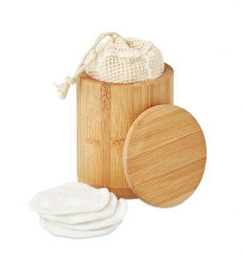 Logo trade promotional item photo of: Bamboo fibre cleansing pad set