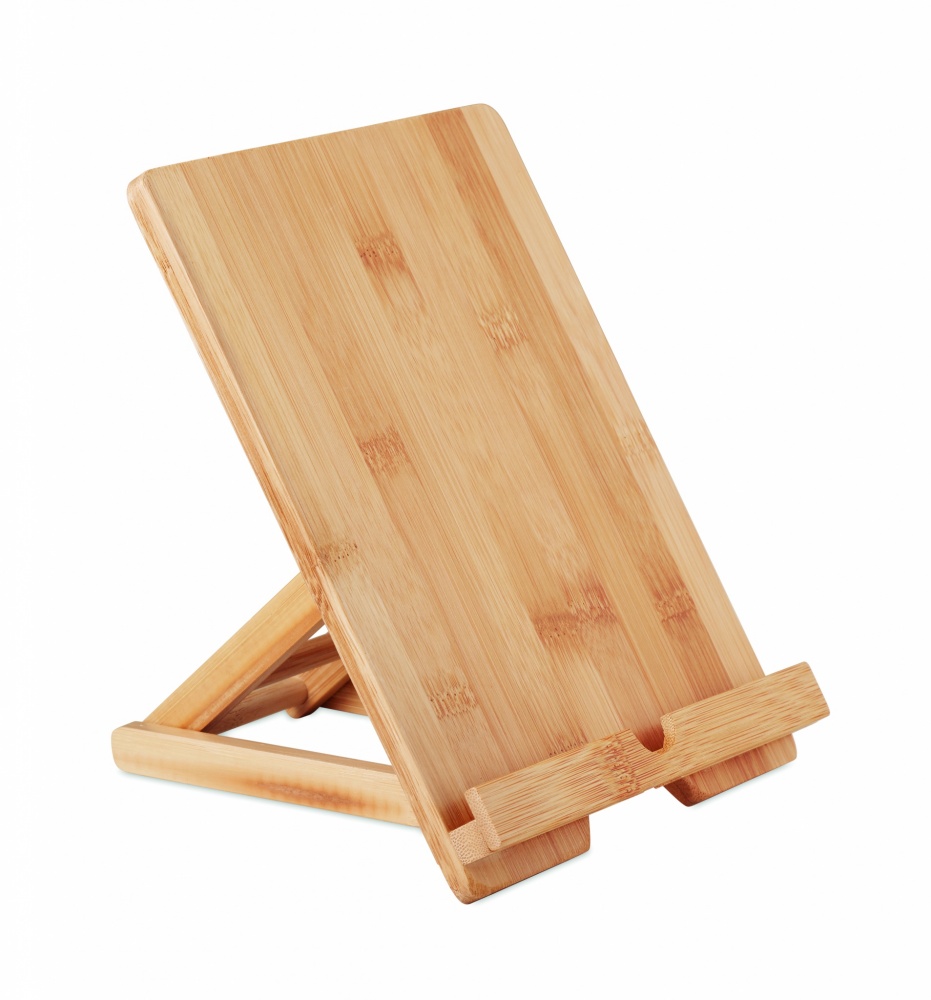 Logo trade promotional merchandise picture of: Bamboo tablet stand TUANUI