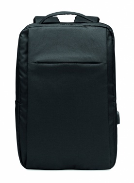 Logo trade promotional merchandise image of: Laptop backpack in 300D RPET