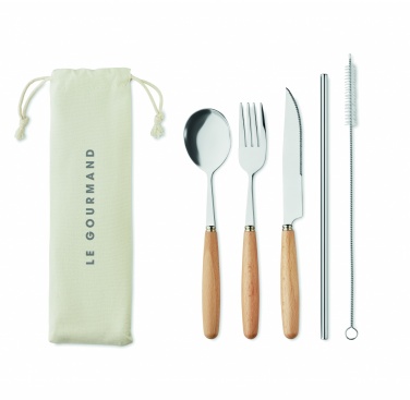 Logo trade promotional merchandise photo of: Cutlery set stainless steel