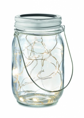 Logo trade promotional merchandise photo of: Solar mason jar outdoor lamp