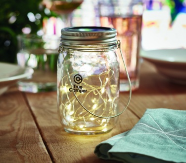 Logo trade advertising products image of: Solar mason jar outdoor lamp