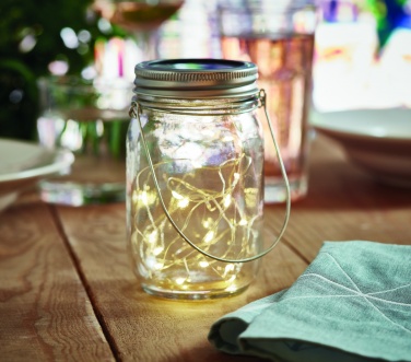 Logo trade promotional gift photo of: Solar mason jar outdoor lamp