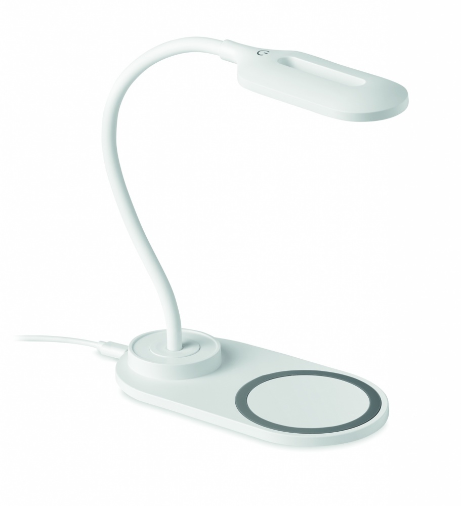 Logo trade promotional giveaways image of: Desktop light and charger 10W