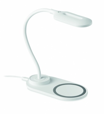 Logo trade promotional merchandise picture of: Desktop light and charger 10W