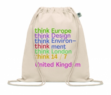 Logo trade promotional items picture of: Organic cotton drawstring bag