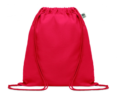 Logo trade corporate gifts image of: Organic cotton drawstring bag