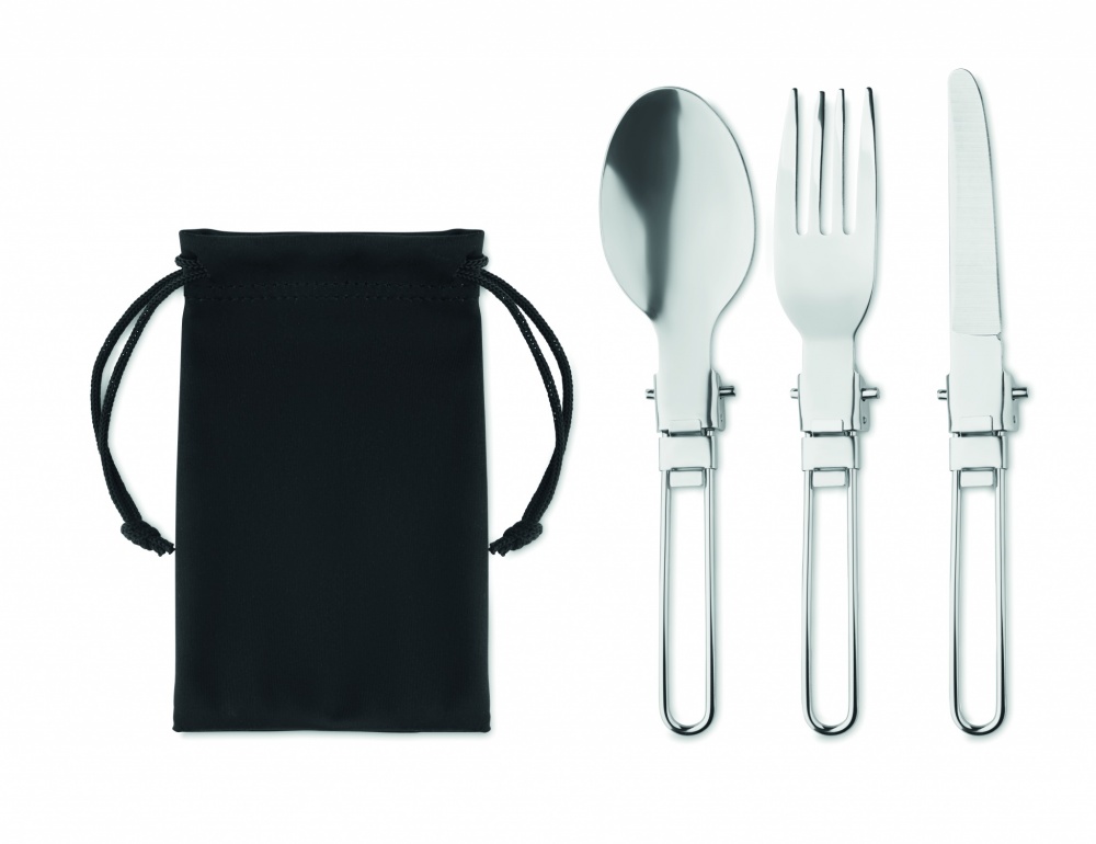 Logo trade promotional products image of: 3-piece camping cutlery set