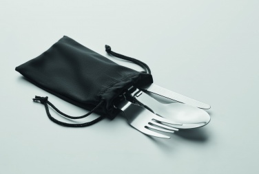 Logo trade promotional items image of: 3-piece camping cutlery set