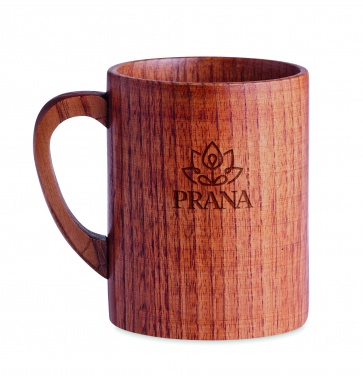 Logo trade business gift photo of: Oak wooden mug 280 ml