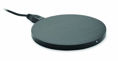 Logo trade promotional merchandise picture of: Wireless charger bamboo 10W RUNDO +