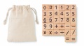 Wood educational counting game, Beige