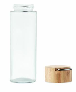 Logotrade promotional giveaway picture of: Glass bottle 500ml bamboo lid