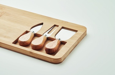 Logotrade promotional item picture of: Bamboo Cheese board set Leipzig