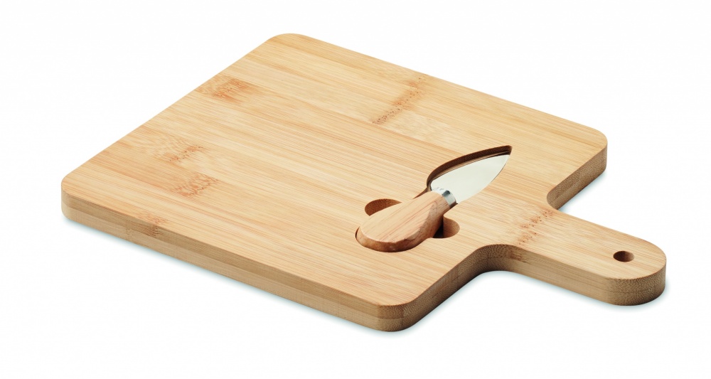 Logotrade promotional giveaway picture of: Cheese board set in bamboo Bremen