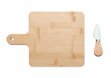 Logo trade corporate gifts picture of: Cheese board set in bamboo Bremen