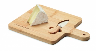 Logo trade promotional items picture of: Cheese board set in bamboo Bremen