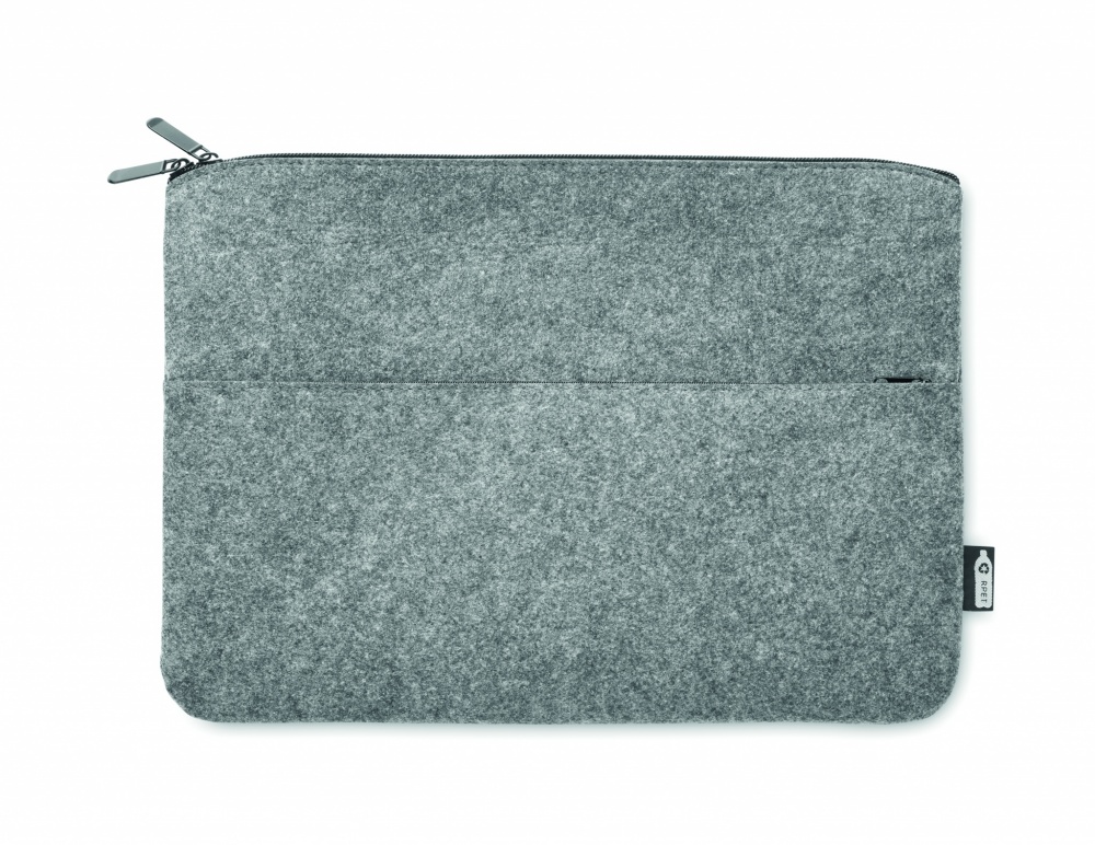 Logo trade promotional gifts picture of: RPET felt zipped laptop bag