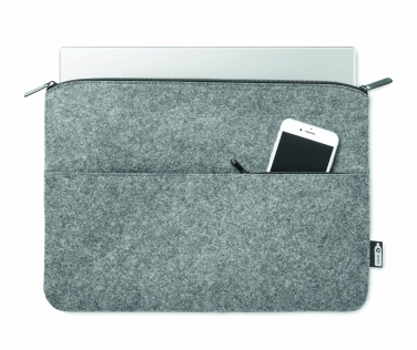 Logotrade promotional item image of: RPET felt zipped laptop bag