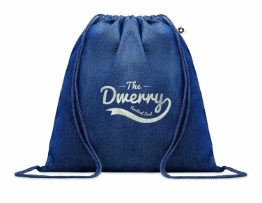 Logotrade promotional item image of: Recycled denim drawstring bag